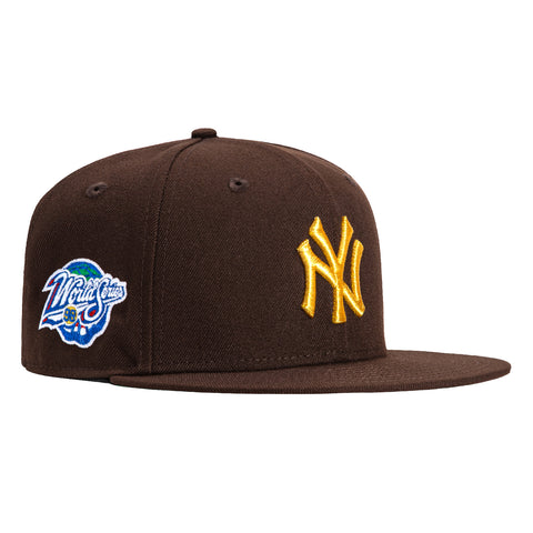 New Era 59Fifty Gold Rush New York Yankees 1998 World Series Patch Hat - Dark Brown, Metallic Gold