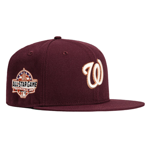 New Era 59Fifty Bordeaux Washington Nationals 2018 All Star Game Patch Hat - Maroon