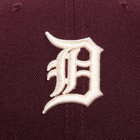 New Era 59Fifty Bordeaux Detroit Tigers 1968 World Series Patch Hat - Maroon