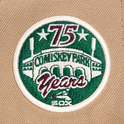 New Era 59Fifty Chicago White Sox 75th Anniversary Patch Hat - Khaki, Green