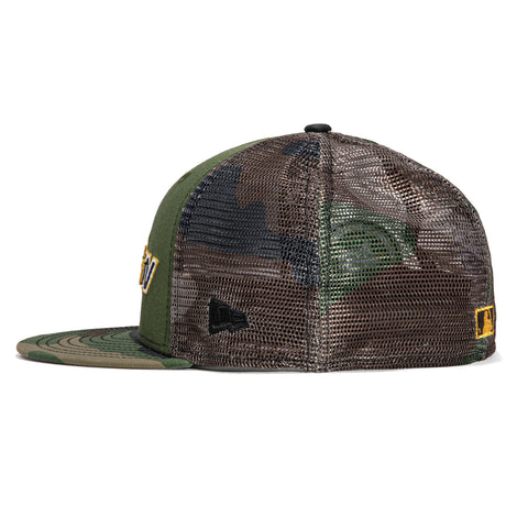 New Era 59Fifty Houston Astros 45th Anniversary Patch Word Rail Hat - Olive, Camo