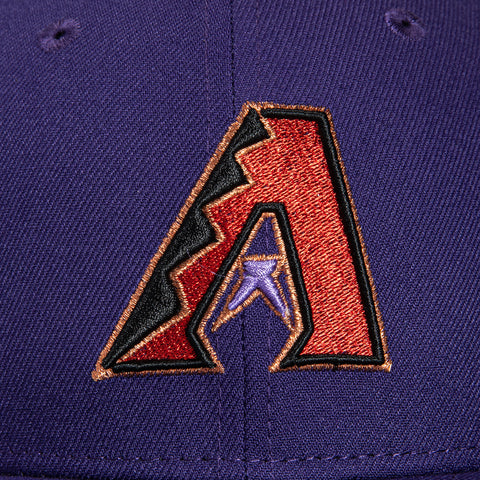 New Era 59Fifty Arizona Diamondbacks A Hat - Purple, Red, Metallic Copper
