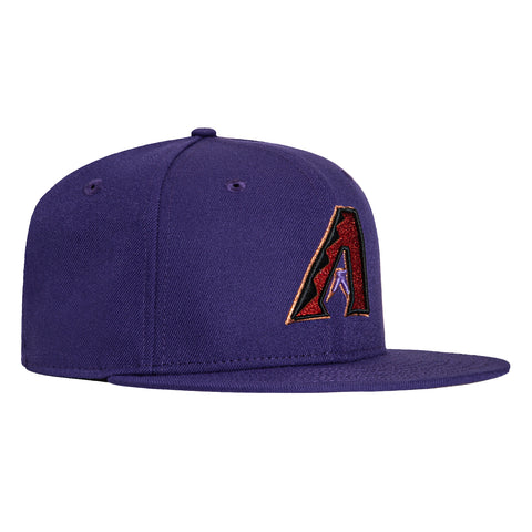 New Era 59Fifty Arizona Diamondbacks A Hat - Purple, Red, Metallic Copper