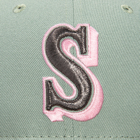 New Era 59Fifty Seattle Mariners 30th Anniversary Patch Hat - Mint, Olive, Metallic Gold