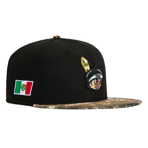 New Era 59Fifty Yaquis de Obregon Mexico Flag Patch Hat - Black, RealTree