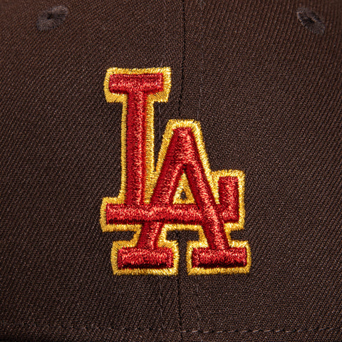 New Era 59Fifty Sweethearts Los Angeles Dodgers 50th Anniversary Stadium Patch Hat - Brown, Black, Red, Pink