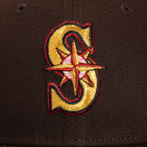 New Era 59Fifty Sweethearts Seattle Mariners 30th Anniversary Patch Hat - Brown, Black, Red, Pink