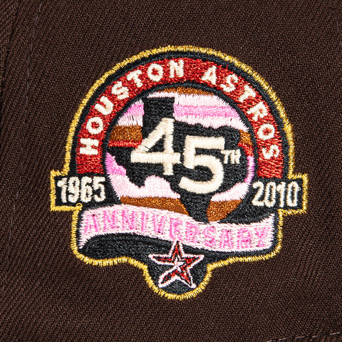 New Era 59Fifty Sweethearts Houston Astros 45th Anniversary Patch Word Hat - Brown, Black, Red, Pink