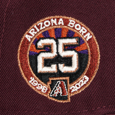 New Era 59Fifty Bordeaux Arizona Diamondbacks 25th Anniversary Patch D Hat - Maroon