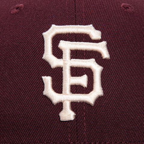 New Era 59Fifty Bordeaux San Francisco Giants 50th Anniversary Patch Hat - Maroon