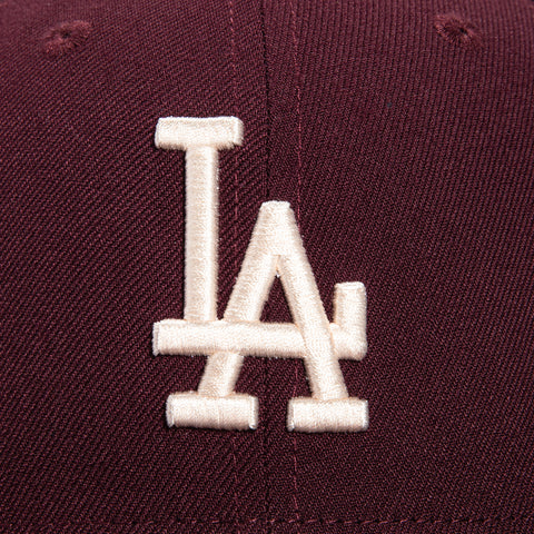 New Era 59Fifty Bordeaux Los Angeles Dodgers 50th Anniversary Stadium Patch Hat - Maroon