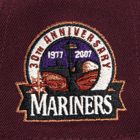 New Era 59Fifty Bordeaux Seattle Mariners 30th Anniversary Patch Hat - Maroon