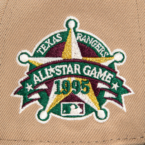 New Era 59Fifty Texas Rangers 1995 All Star Game Patch Hat - Khaki, Green