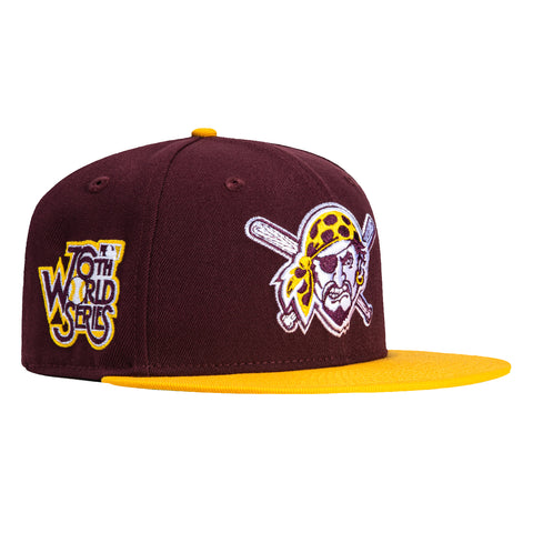 New Era 59Fifty Pittsburgh Pirates 1979 World Series Patch Hat - Maroon, Gold