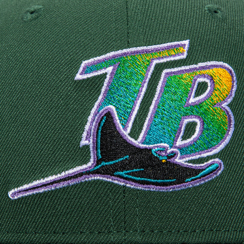 New Era 59Fifty Tampa Bay Rays 10th Anniversary Patch Hat - Green, Black