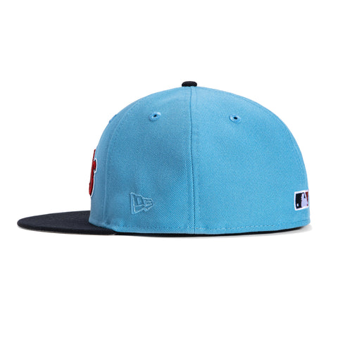 New Era 59Fifty Texas Rangers Final Season Patch Word Hat - Light Blue, Navy