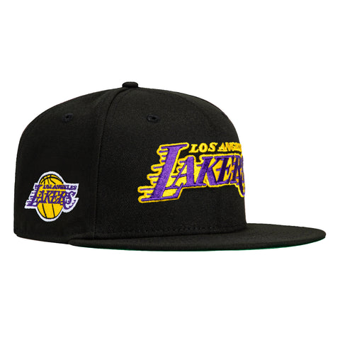 New Era 59Fifty Los Angeles Lakers Logo Patch Alternate Hat - Black