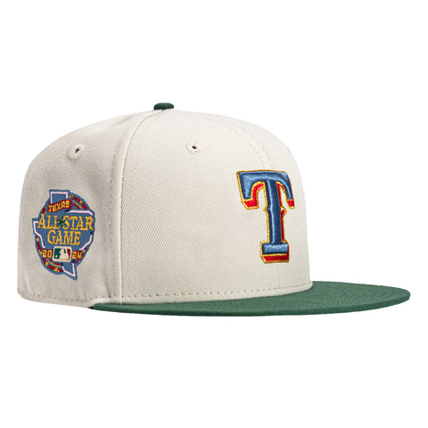 New Era 59Fifty Texas Rangers 2024 All Star Game Patch Hat - Stone, Green, Indigo, Red