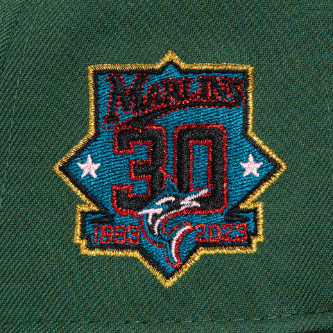 New Era 59Fifty Miami Marlins 30th Anniversary Champions Patch Hat - Green, Black, Indigo, Red