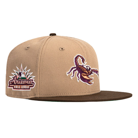 New Era 59Fifty Scottsdale Scorpions Arizona Fall League Patch Logo Hat - Tan, Brown