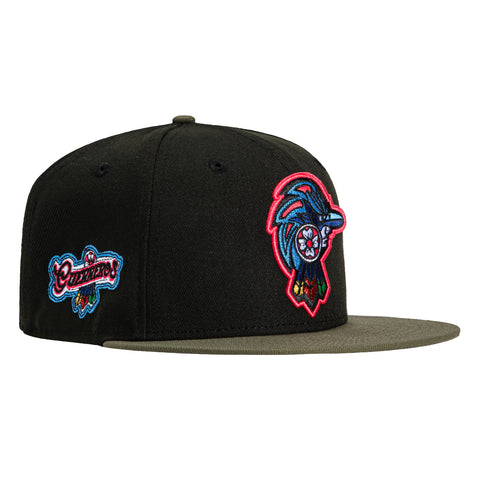 New Era 59Fifty Fayetteville Woodpeckers Guerreros Patch Hat - Black, Olive