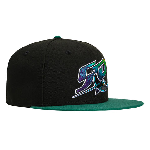New Era 59Fifty St. Petersburg Devil Rays Hat - Black, Green