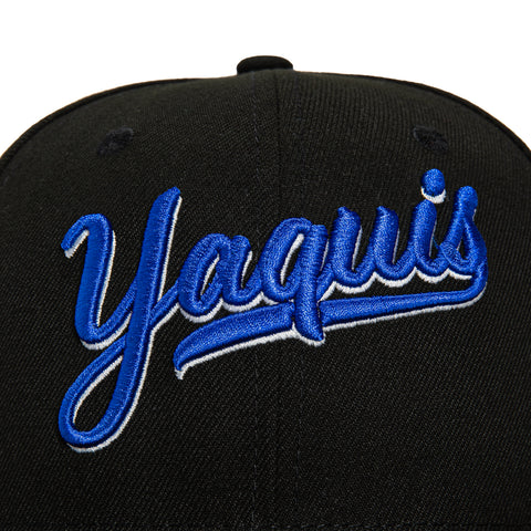 New Era 59Fifty Yaquis de Obregon Logo Patch Script Hat - Black, Royal