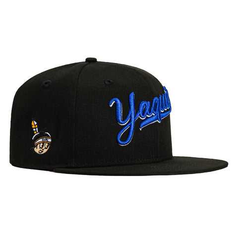 New Era 59Fifty Yaquis de Obregon Logo Patch Script Hat - Black, Royal