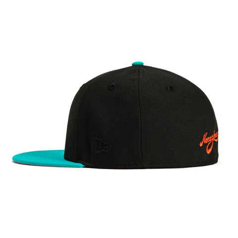 New Era 59Fifty Naranjeros De Hermosillo Logo Patch Hat - Black, Teal