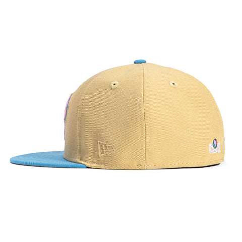 New Era 59Fifty Mexico 2024 Serie Del Caribe Patch Palm Hat - Tan, Light Blue
