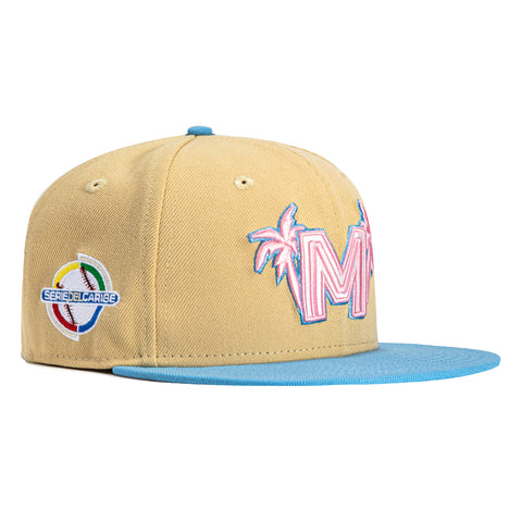 New Era 59Fifty Mexico 2024 Serie Del Caribe Patch Palm Hat - Tan, Light Blue