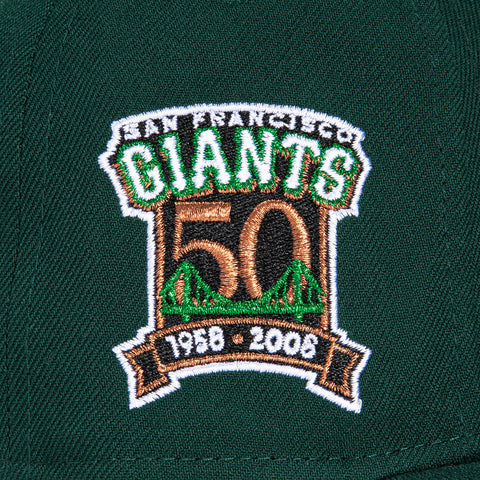 New Era 59Fifty San Francisco Giants 50th Anniversary Patch Hat - Green, Metallic Gold