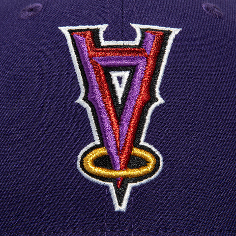 New Era 59Fifty Los Angeles Angels 60th Anniversary Patch Upside Down Hat - Purple, Maroon, Red