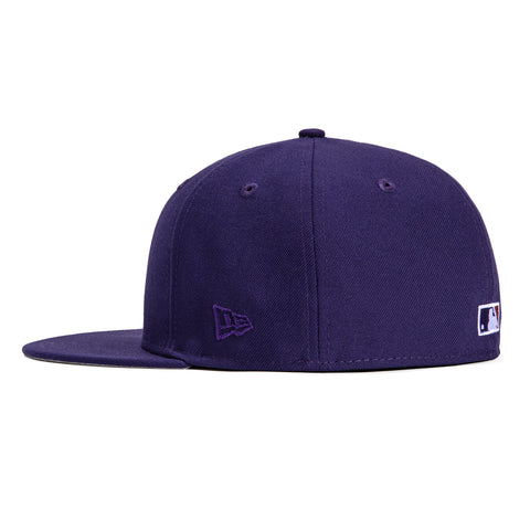 New Era 59Fifty Los Angeles Angels 60th Anniversary Patch Upside Down Hat - Purple, Maroon, Red