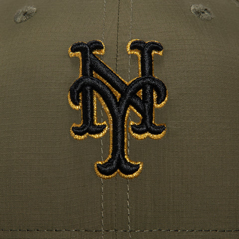 New Era 59Fifty New York Mets 25th Anniversary Patch Hat - Olive, Black, Metallic Gold