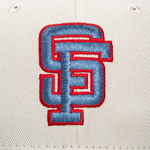 New Era 59Fifty San Francisco Giants 1989 World Series Patch Hat - Stone, Green, Indigo, Red