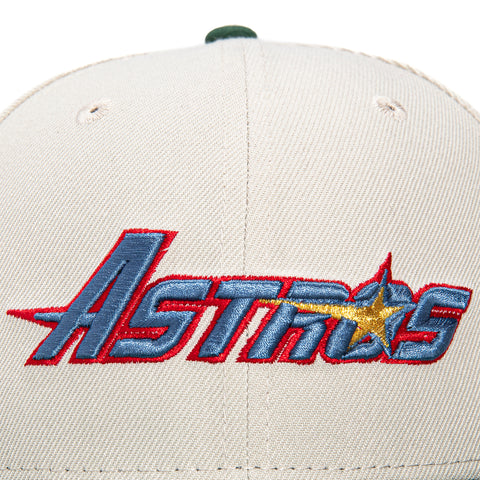 New Era 59Fifty Houston Astros 45th Anniversary Patch Word Hat - Stone, Green, Indigo, Red