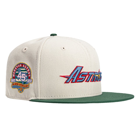 New Era 59Fifty Houston Astros 45th Anniversary Patch Word Hat - Stone, Green, Indigo, Red