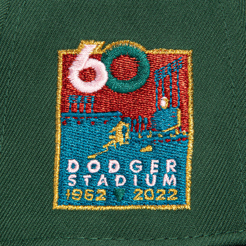 New Era 59Fifty Los Angeles Dodgers 60th Anniversary Stadium Patch Hat - Green, Black, Indigo, Red