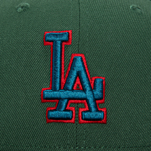 New Era 59Fifty Los Angeles Dodgers 60th Anniversary Stadium Patch Hat - Green, Black, Indigo, Red