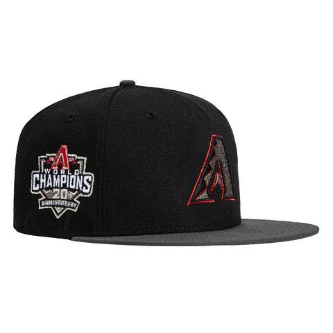 New Era 59Fifty Arizona Diamondbacks 20th Anniversary Champions Patch A Hat - Black, Graphite, Red
