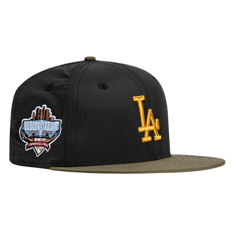 New Era 59Fifty Los Angeles Dodgers 40th Anniversary Stadium Patch Hat - Black, Olive, Metallic Gold