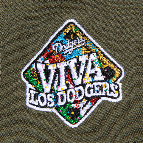 New Era 59Fifty Los Angeles Dodgers Viva Los Dodgers Patch Hat - Olive