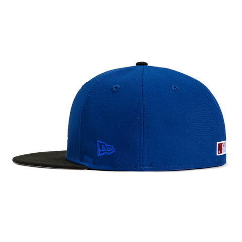 New Era 59Fifty Los Angeles Dodgers 100th Anniversary Patch Hat - Royal, Black, Red, Metallic Silver