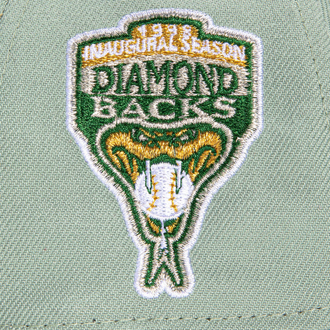 New Era 9Forty A-Frame Arizona Diamondbacks Inaugural Patch D Snapback Hat - Mint, Black