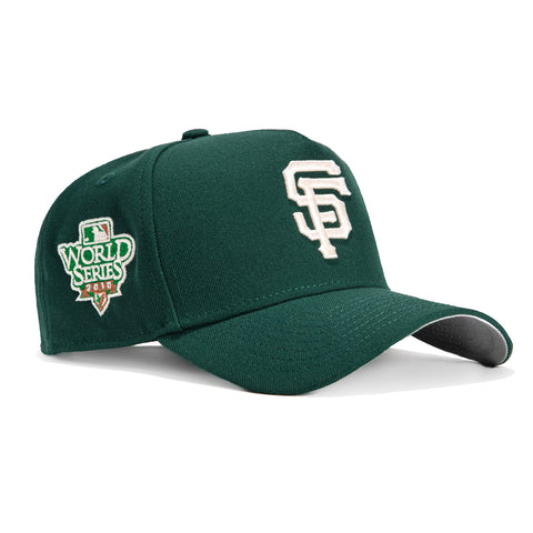 New Era 9Forty A-Frame San Francisco Giants 2010 World Series Patch Snapback Hat - Green, White
