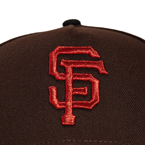 New Era 9Forty A-Frame Sweethearts San Francisco Giants Tell It Goodbye Patch Snapback Hat - Brown, Black, Red, Pink