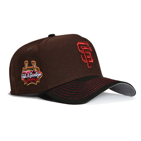 New Era 9Forty A-Frame Sweethearts San Francisco Giants Tell It Goodbye Patch Snapback Hat - Brown, Black, Red, Pink