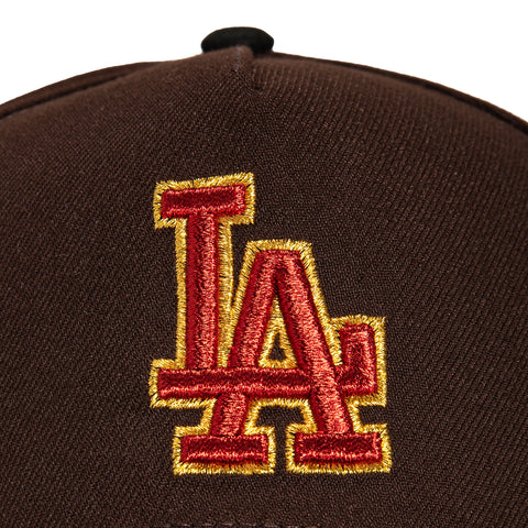 New Era 9Forty A-Frame Sweethearts Los Angeles Dodgers 1981 World Series Patch Snapback Hat - Brown, Black, Red, Pink