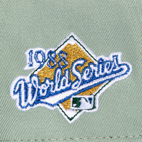 New Era 9Forty A-Frame Los Angeles Dodgers 1988 World Series Patch Snapback Hat - Mint, Brown